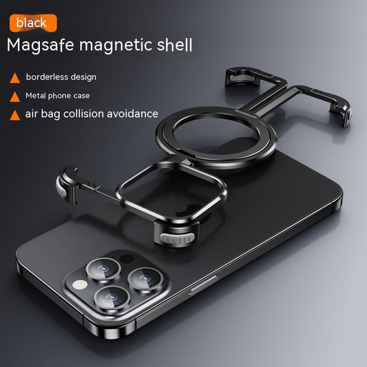 Metal Airbag Anti-fall Shell Phone Case Protective Shock Absorption Aerospace — view 2