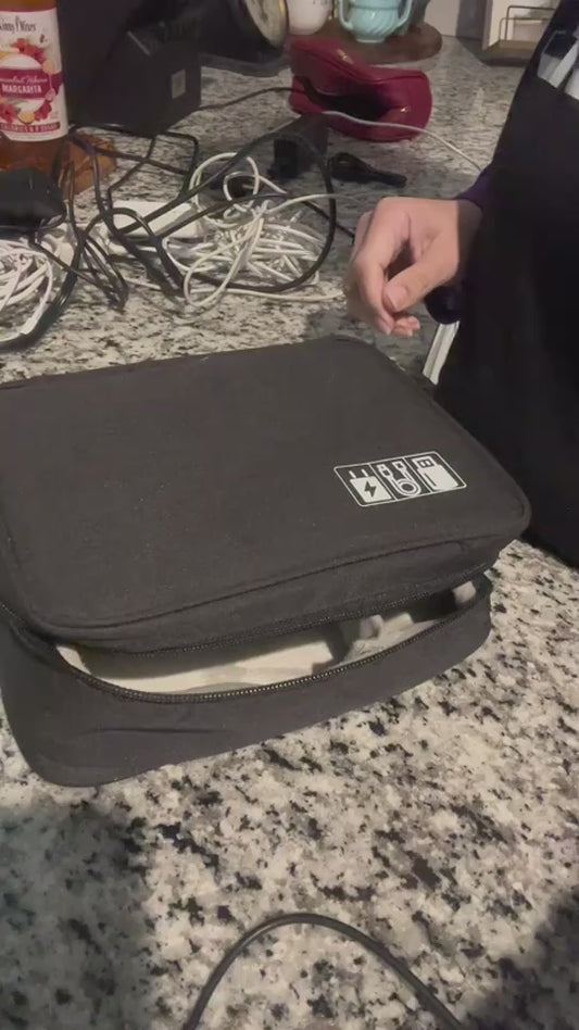 Electronics Organizer Travel Cable Bag Waterproof Portable Digital Storage Bag