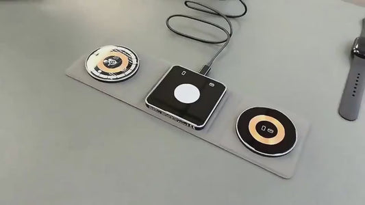 3 in 1 Magnetic Folding Wireless Charger Station for iPhone Transparent Fast